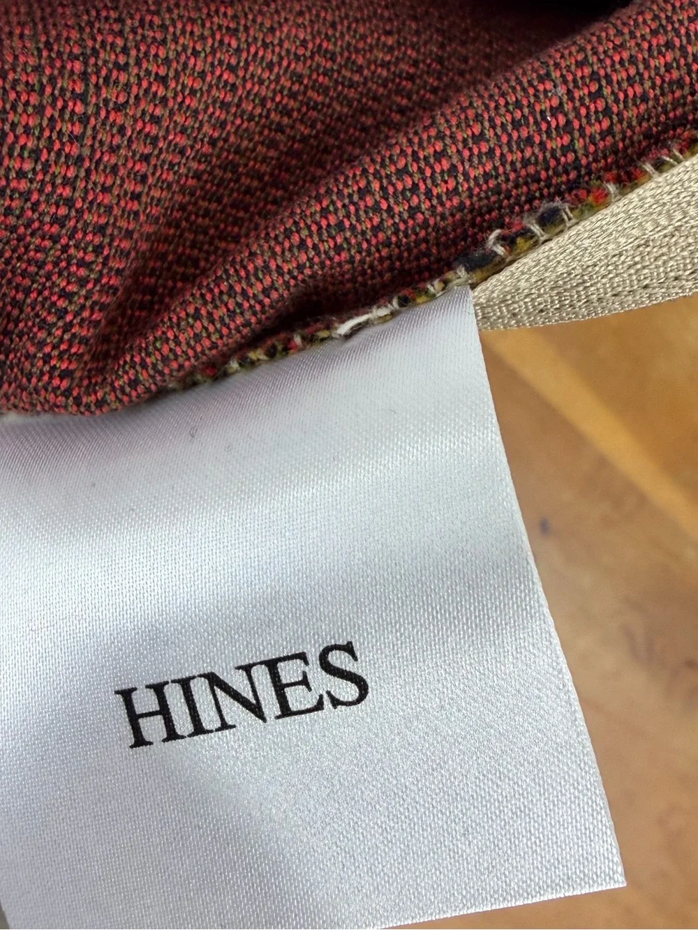 Hines Winter Ice Skating Tapestry Feather Pillow Made in England